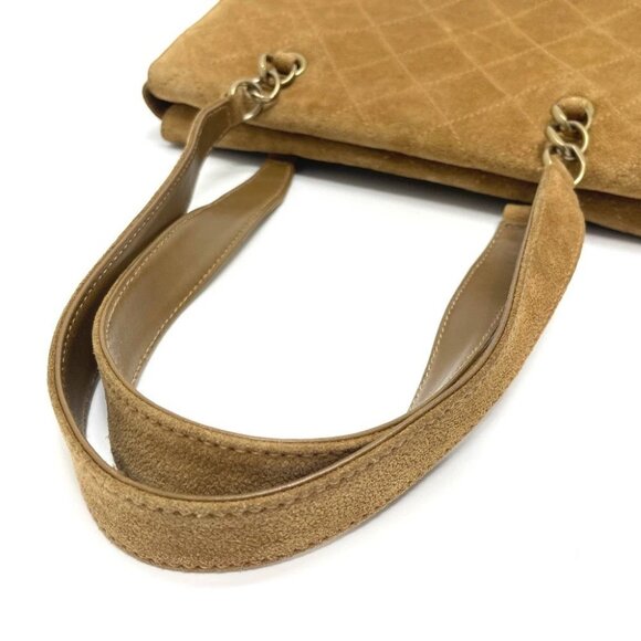 CHANEL Matelasse Tote Shoulder Bag suede Brown - Picture 6 of 10